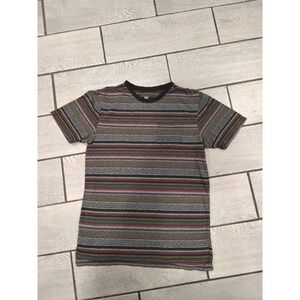 Beautiful Giant Mens Large Striped Tribal Geometric Pocket T-Shirt Multi-Color